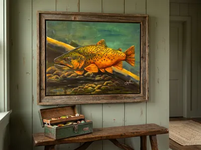 Brown Trout - Elusive Gold, detail view 3