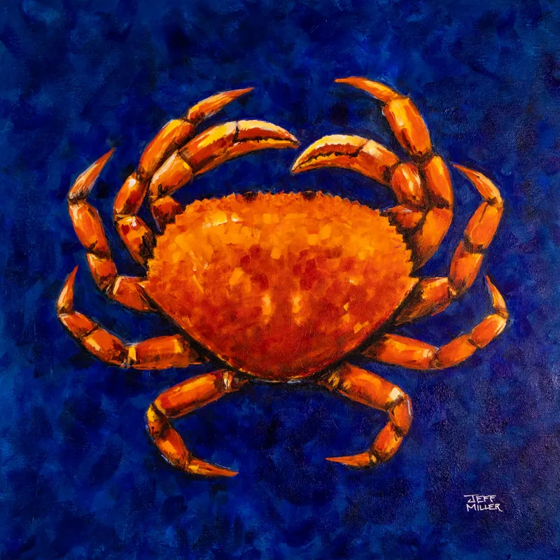 Dungeness Crab (working title), painting by Jeff Miller
