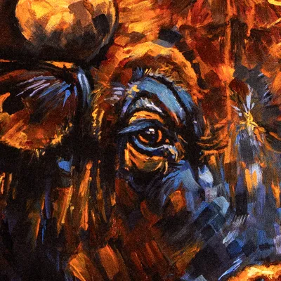 Fence-Line Bull, detail view 1
