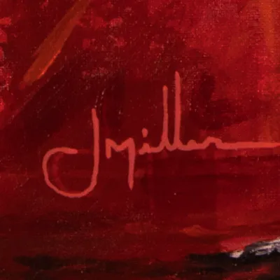 Jeff Miller signature on Sandhill Crane Family